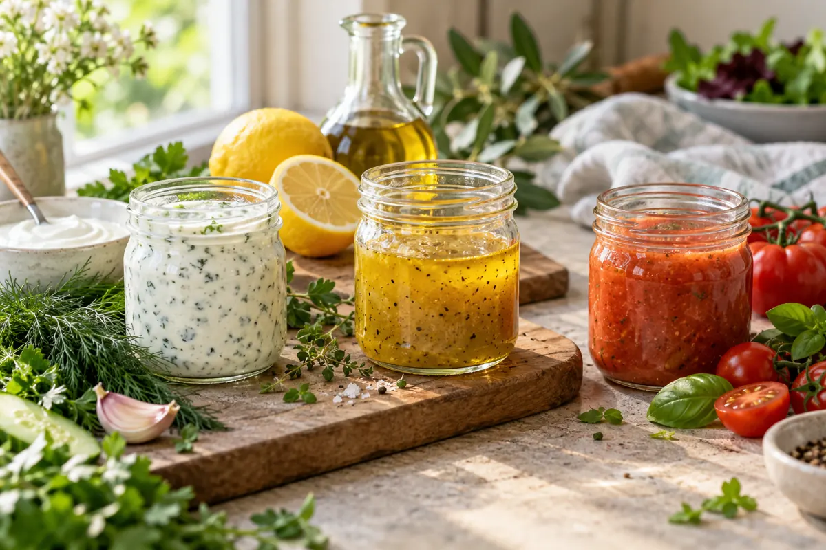 Homemade dressings and their ingredients